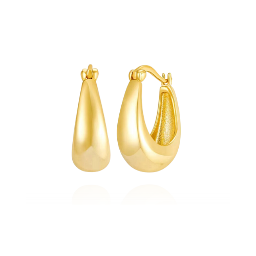 Lange Creolen | Goldene Ohrringe