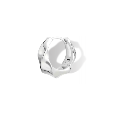 Petite Wave Hoops |Silver Earrings
