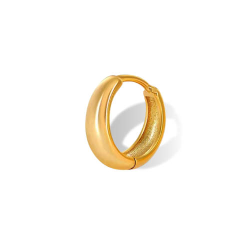 Dicke, zierliche Creolen | Goldene Ohrringe