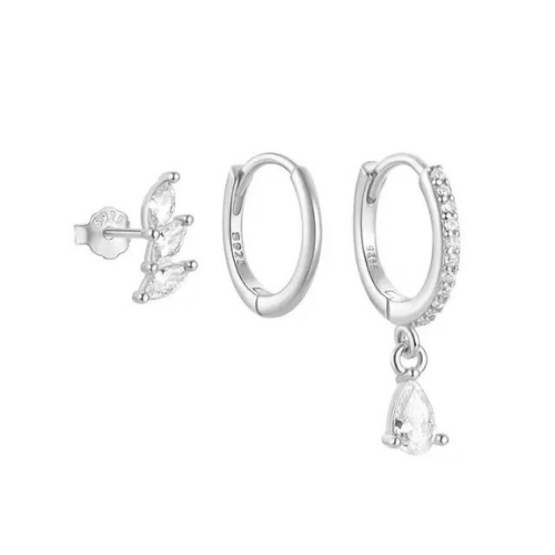 Sparkle | Silberohrring-Set