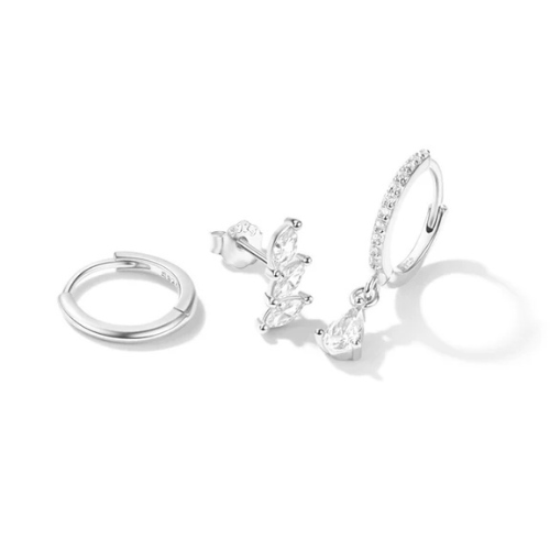 Sparkle | Silberohrring-Set