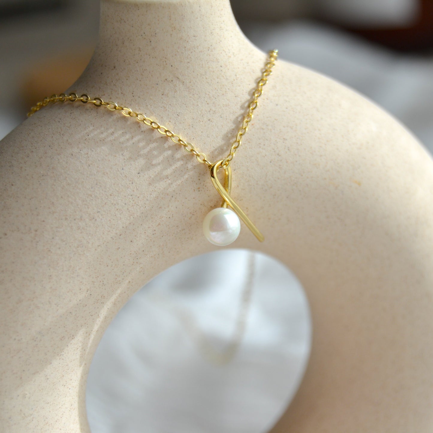 Zierliche Perle | Goldkette