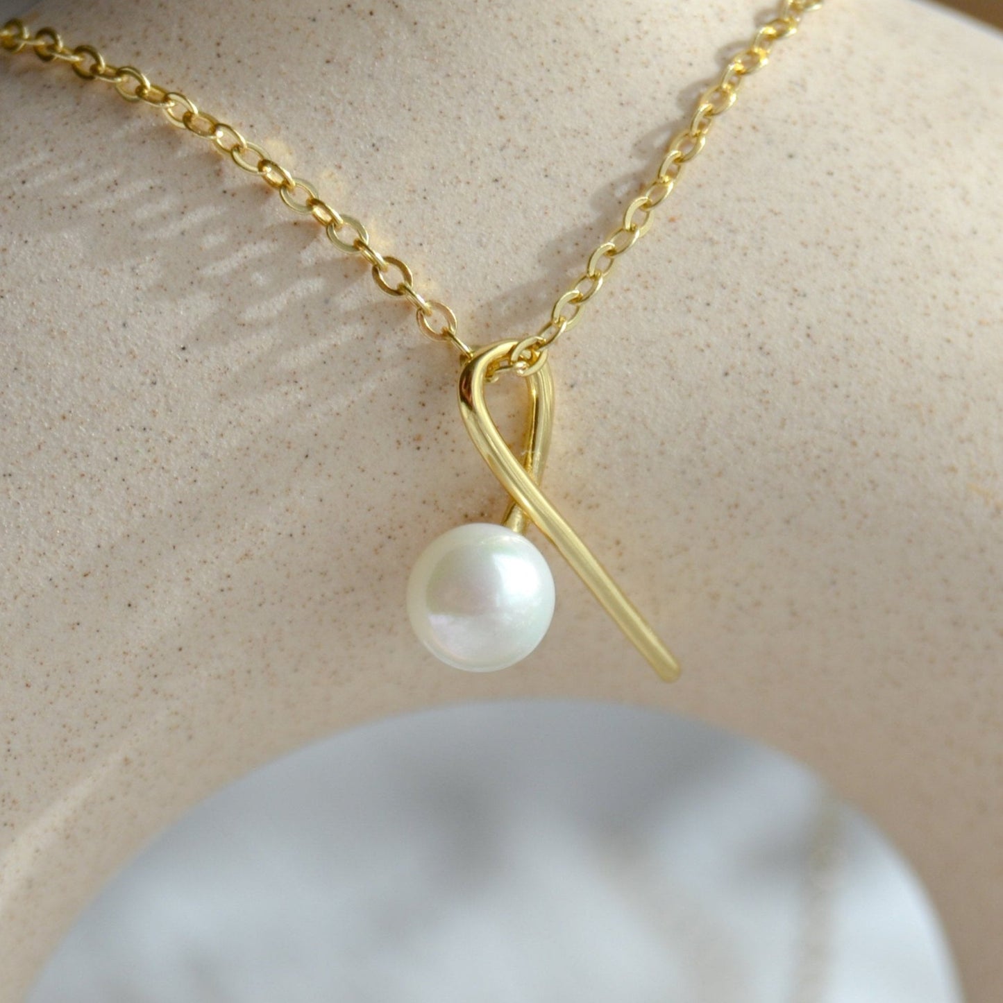 Zierliche Perle | Goldkette