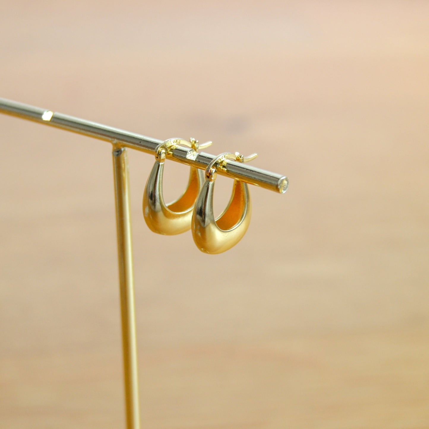 Lange Creolen | Goldene Ohrringe