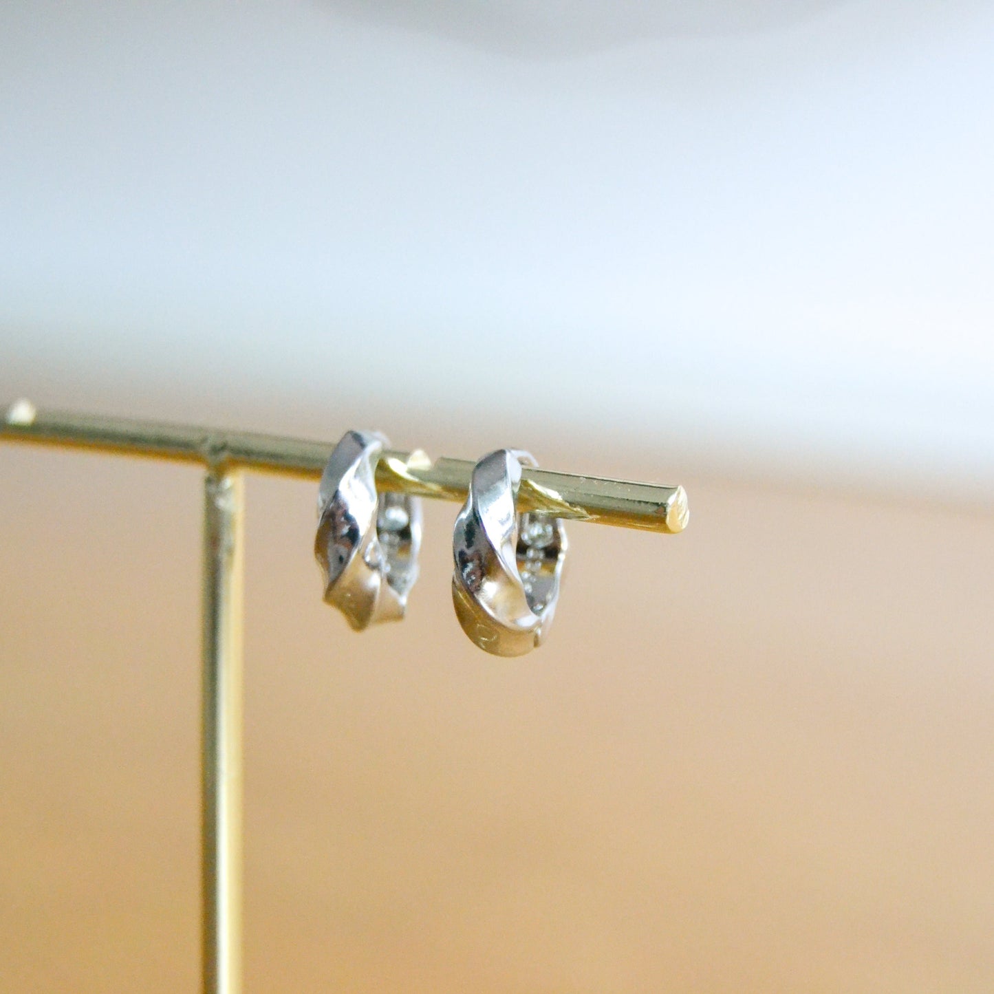 Petite Wave Hoops |Silver Earrings