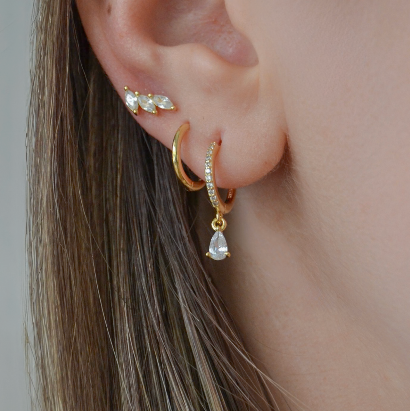 Sparkle | Goldenes Ohrring-Set