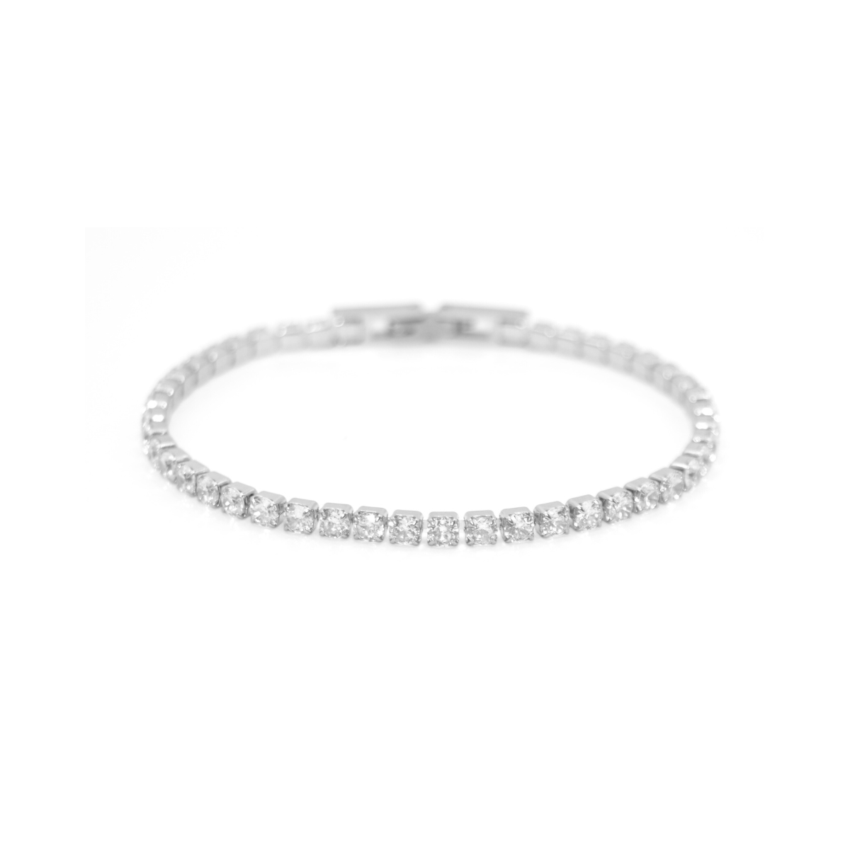 Tenniskette | Silbernes wasserdichtes Armband