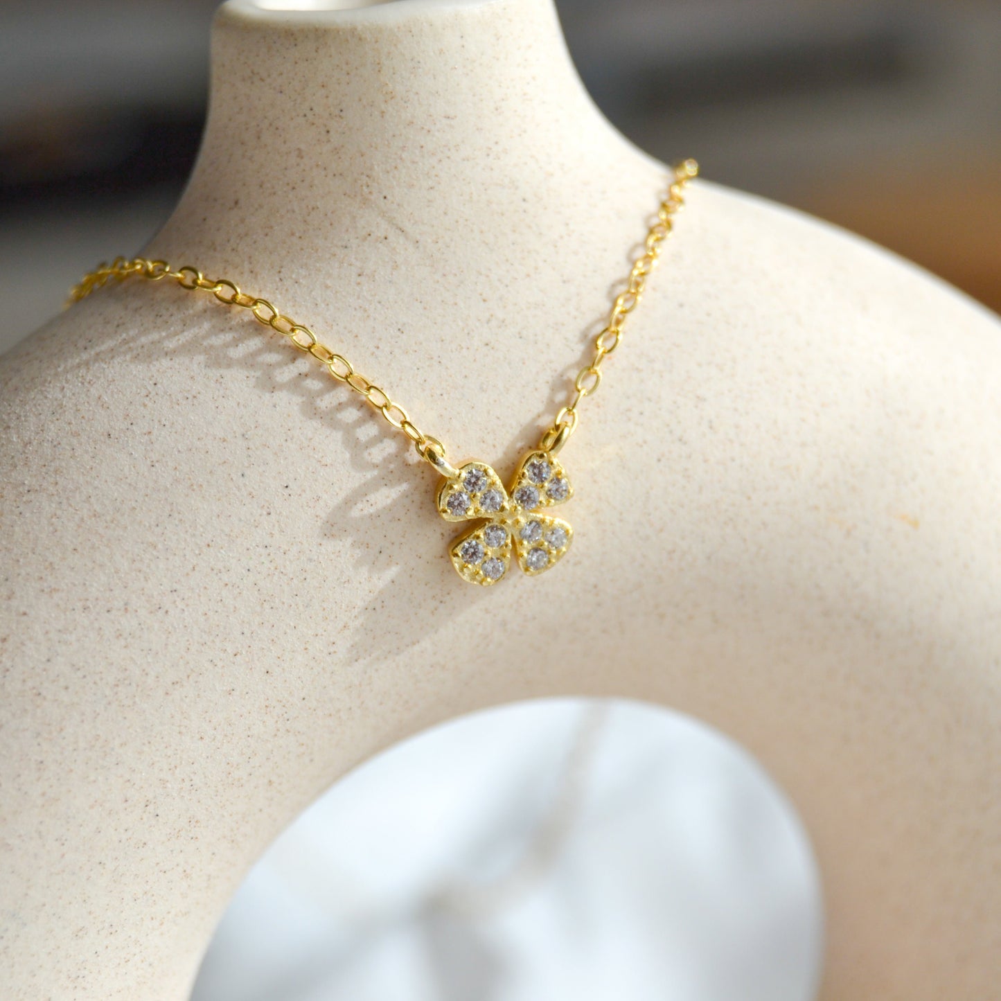 Four-Leaf Clover | Gold Necklace