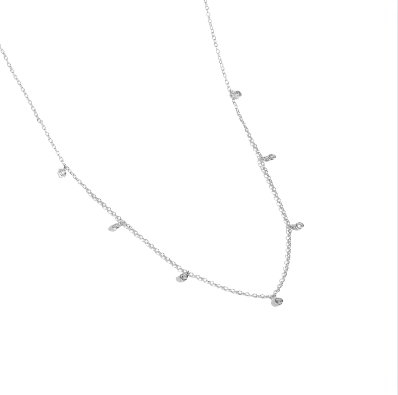 Petite Zircon Layering Set | Silver Necklace